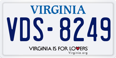VA license plate VDS8249