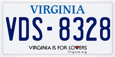 VA license plate VDS8328
