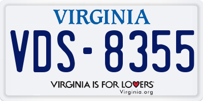 VA license plate VDS8355