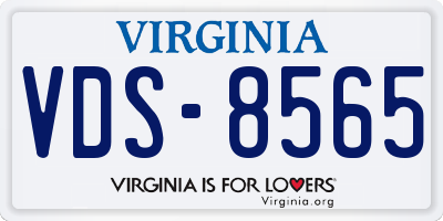 VA license plate VDS8565