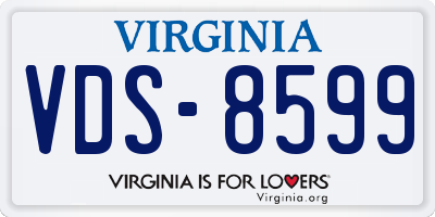 VA license plate VDS8599