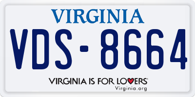 VA license plate VDS8664