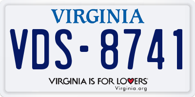 VA license plate VDS8741
