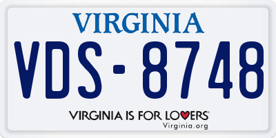 VA license plate VDS8748