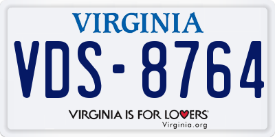 VA license plate VDS8764