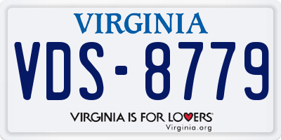 VA license plate VDS8779