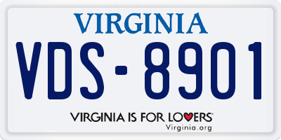 VA license plate VDS8901