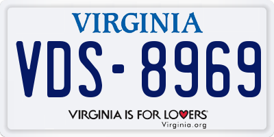VA license plate VDS8969
