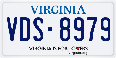 VA license plate VDS8979