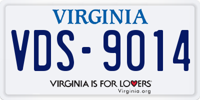 VA license plate VDS9014