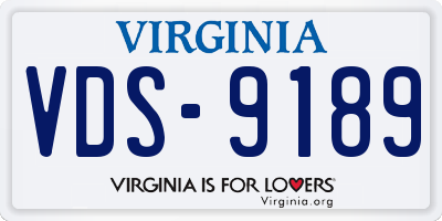 VA license plate VDS9189