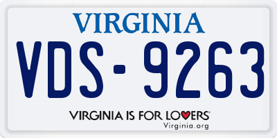 VA license plate VDS9263