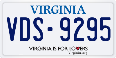 VA license plate VDS9295