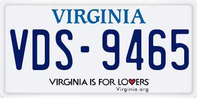 VA license plate VDS9465