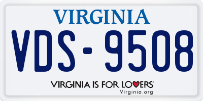 VA license plate VDS9508