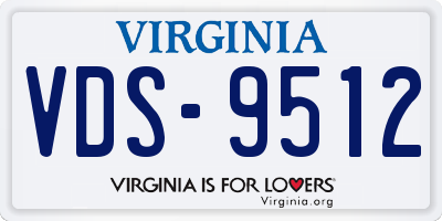 VA license plate VDS9512