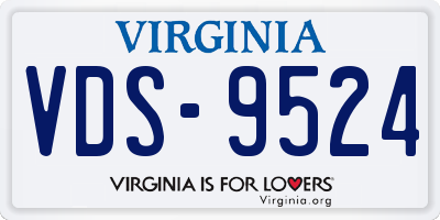 VA license plate VDS9524
