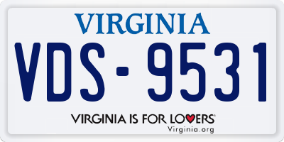 VA license plate VDS9531