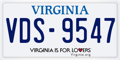 VA license plate VDS9547