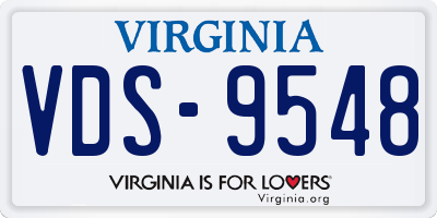 VA license plate VDS9548