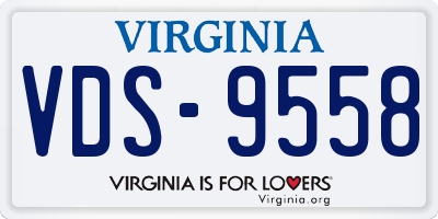 VA license plate VDS9558