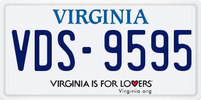 VA license plate VDS9595
