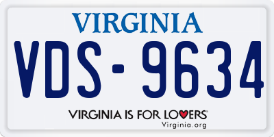 VA license plate VDS9634