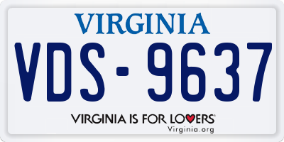 VA license plate VDS9637