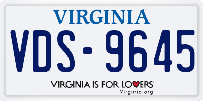 VA license plate VDS9645