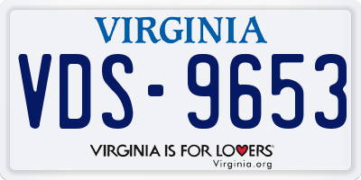 VA license plate VDS9653
