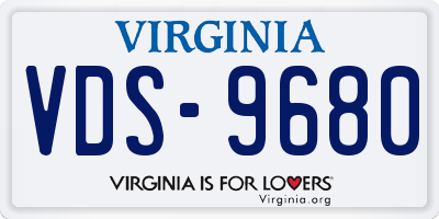 VA license plate VDS9680