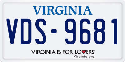 VA license plate VDS9681