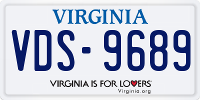 VA license plate VDS9689