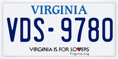 VA license plate VDS9780