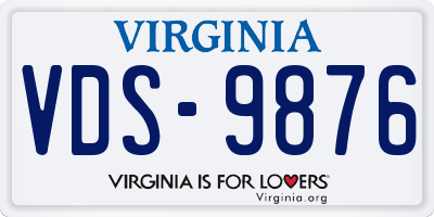 VA license plate VDS9876