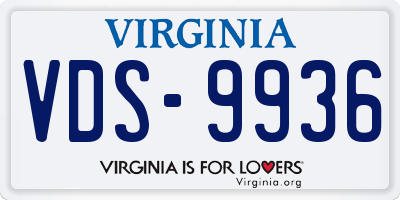 VA license plate VDS9936