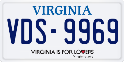VA license plate VDS9969