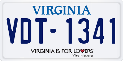 VA license plate VDT1341