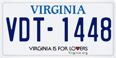 VA license plate VDT1448