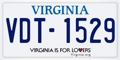 VA license plate VDT1529