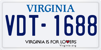 VA license plate VDT1688