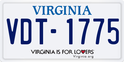 VA license plate VDT1775