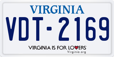 VA license plate VDT2169