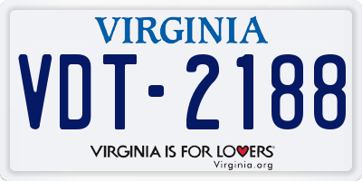 VA license plate VDT2188