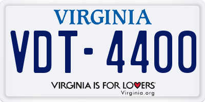 VA license plate VDT4400