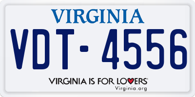 VA license plate VDT4556