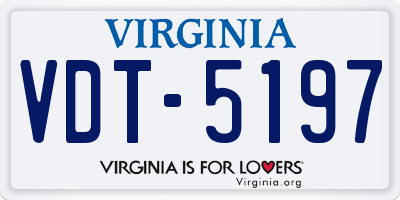 VA license plate VDT5197