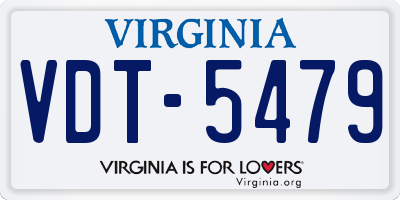 VA license plate VDT5479