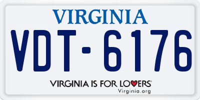VA license plate VDT6176
