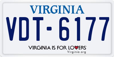 VA license plate VDT6177